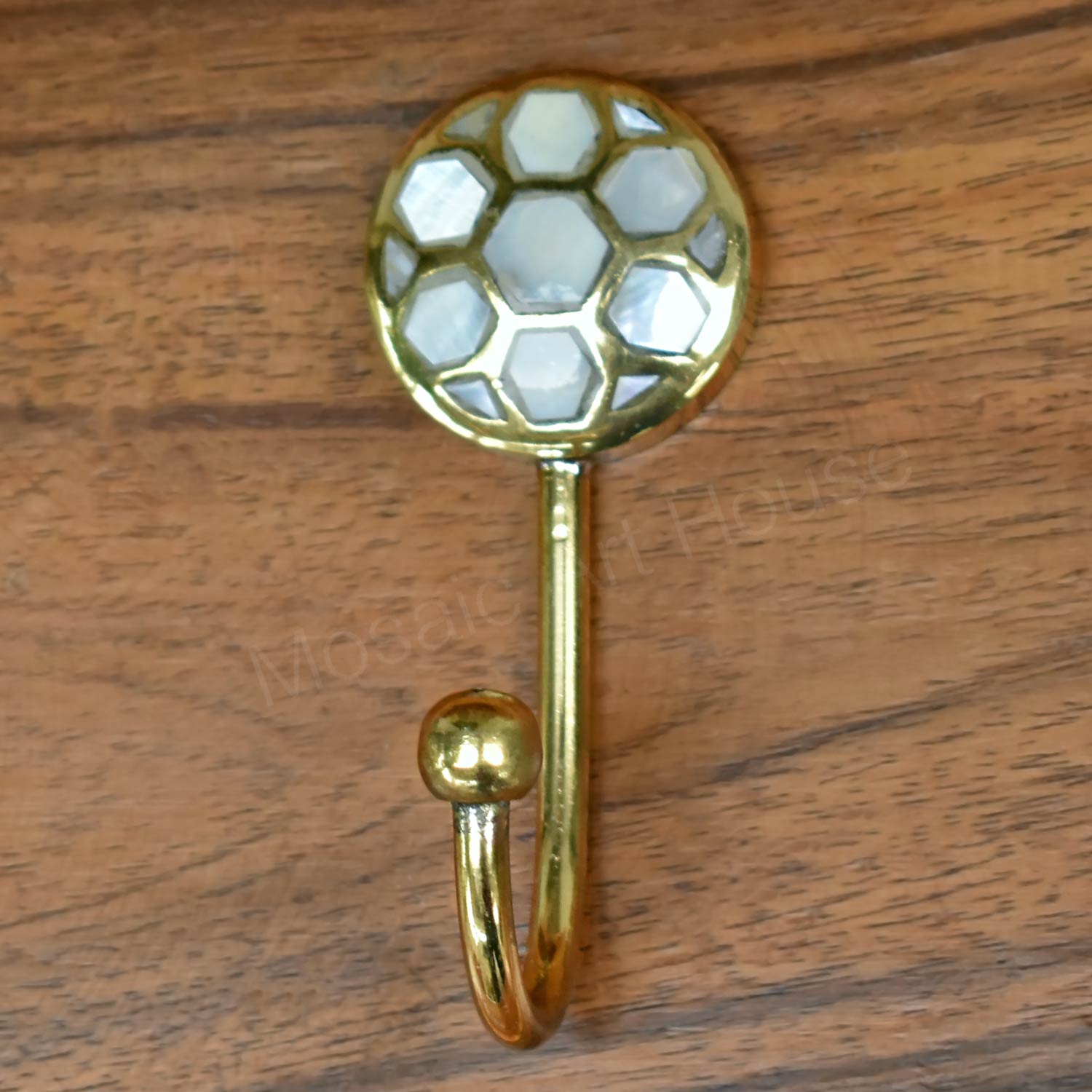 mother of pearl brass keys hook