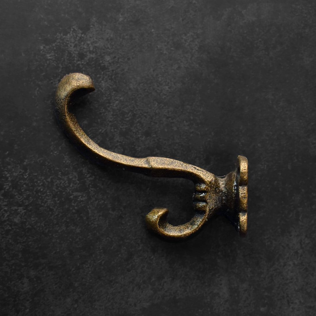 Felix Curved Cast Iron Coat and Towel Wall Hook