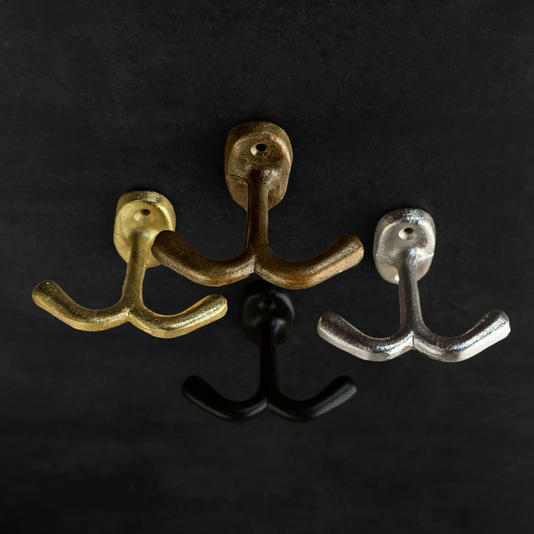 Baobab Cast Iron Small Double Wall Hook Ceiling Hook