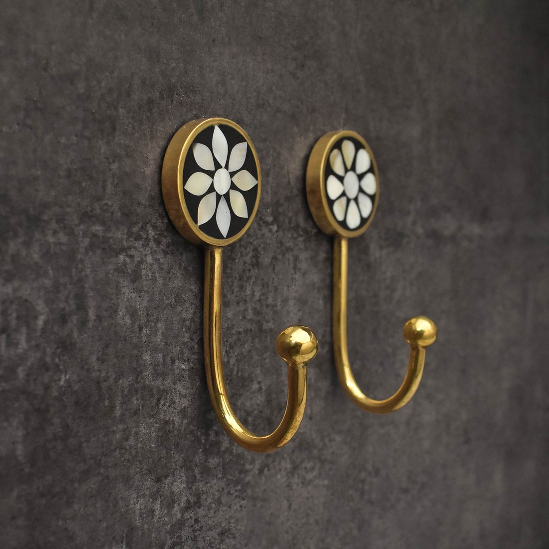 Decorative Brass Coat Hooks Wall Hooks Mother of Pearl Key Hooks Hangers  Wall Mount Towel Hook