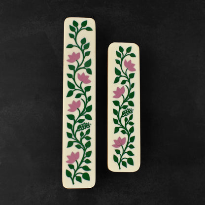 Aburaya Floral Resin Inlay Cabinet Cupboard Handle