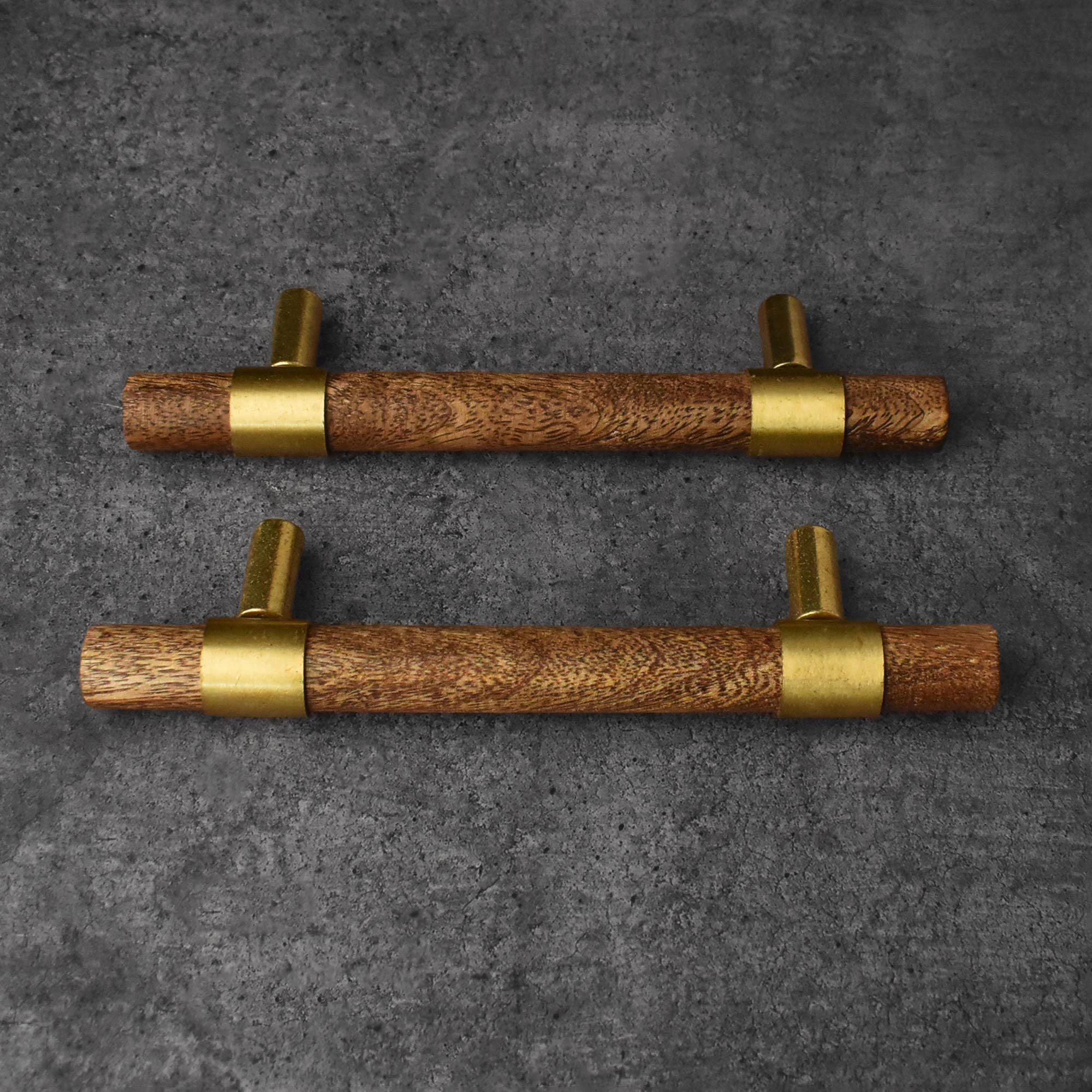 wood brass drawer handle