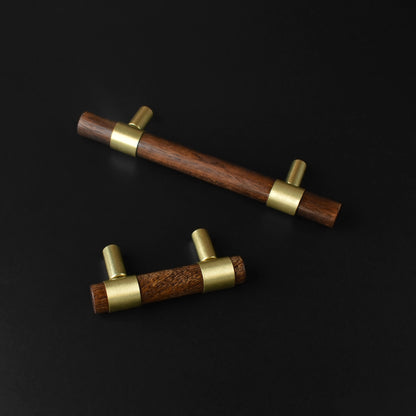 Mayfair Wood Brass Cabinet Drawer Handle