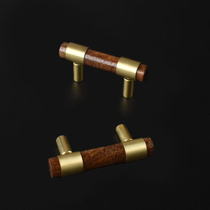 Mayfair Wood Brass Cabinet Drawer Handle
