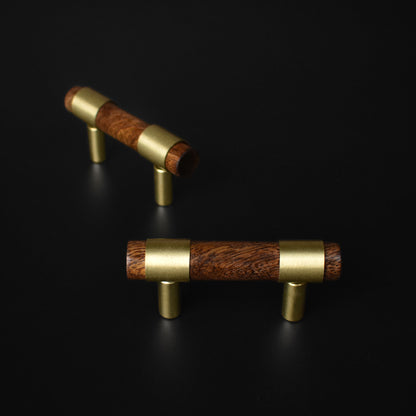 Mayfair Wood Brass Cabinet Drawer Handle