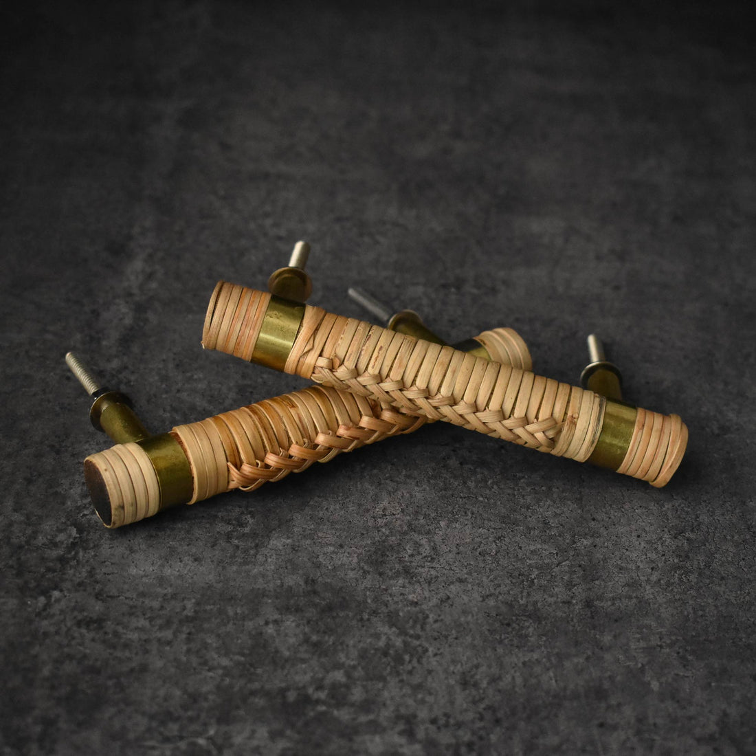 rattan brass drawer handle