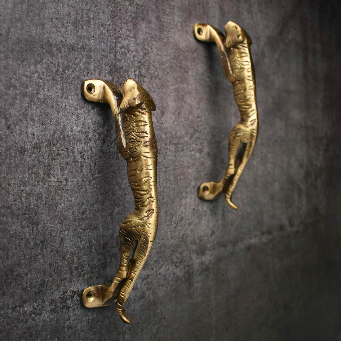 brass tiger cabinet wardrobe handle