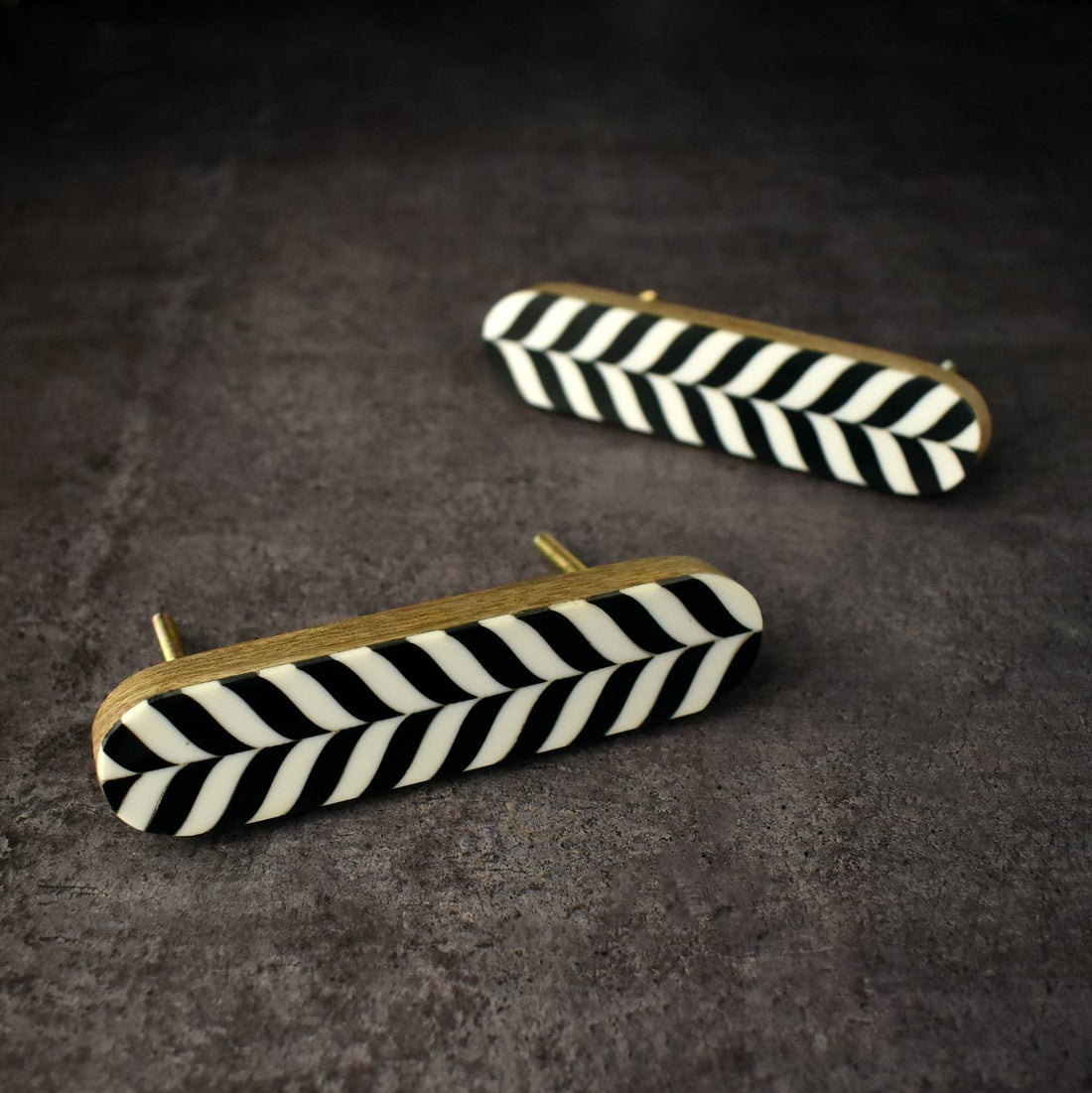 Black And White Chevron Wardrobe Cabinet Pull Handle