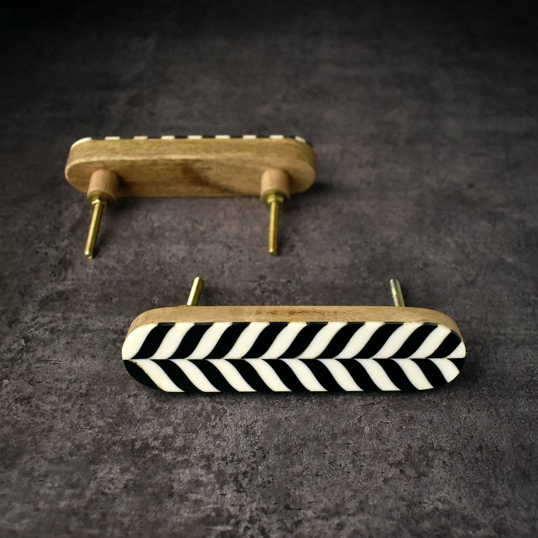 Black And White Chevron Wardrobe Cabinet Pull Handle