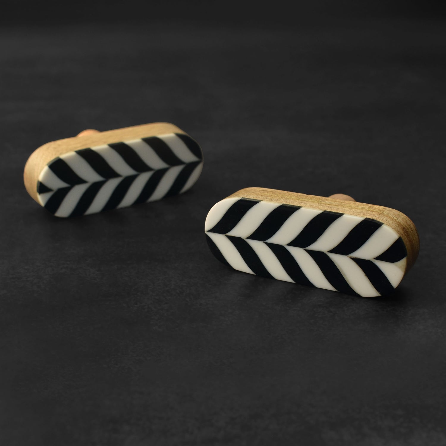 Black And White Chevron Wardrobe Cabinet Pull Handle