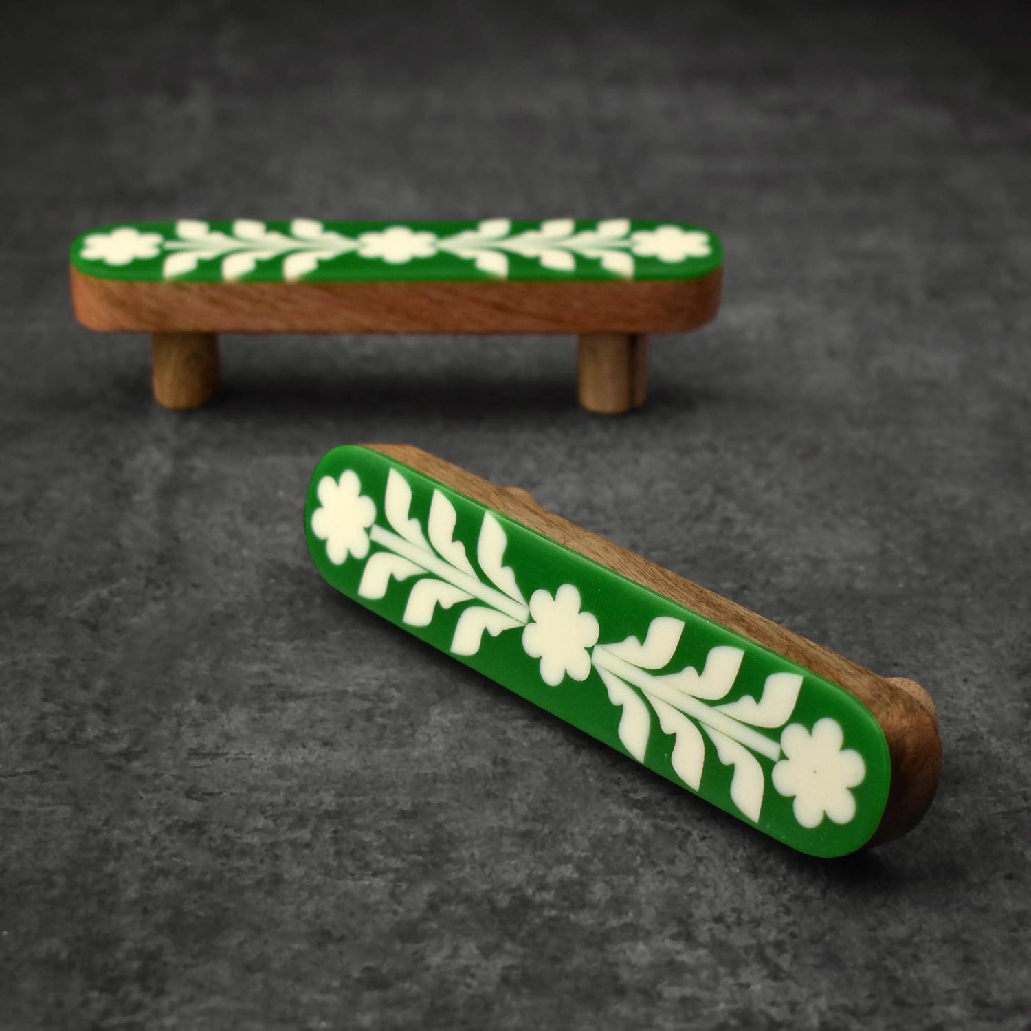 Tarang Floral Resin Inlay Cabinet Cupboard Handle