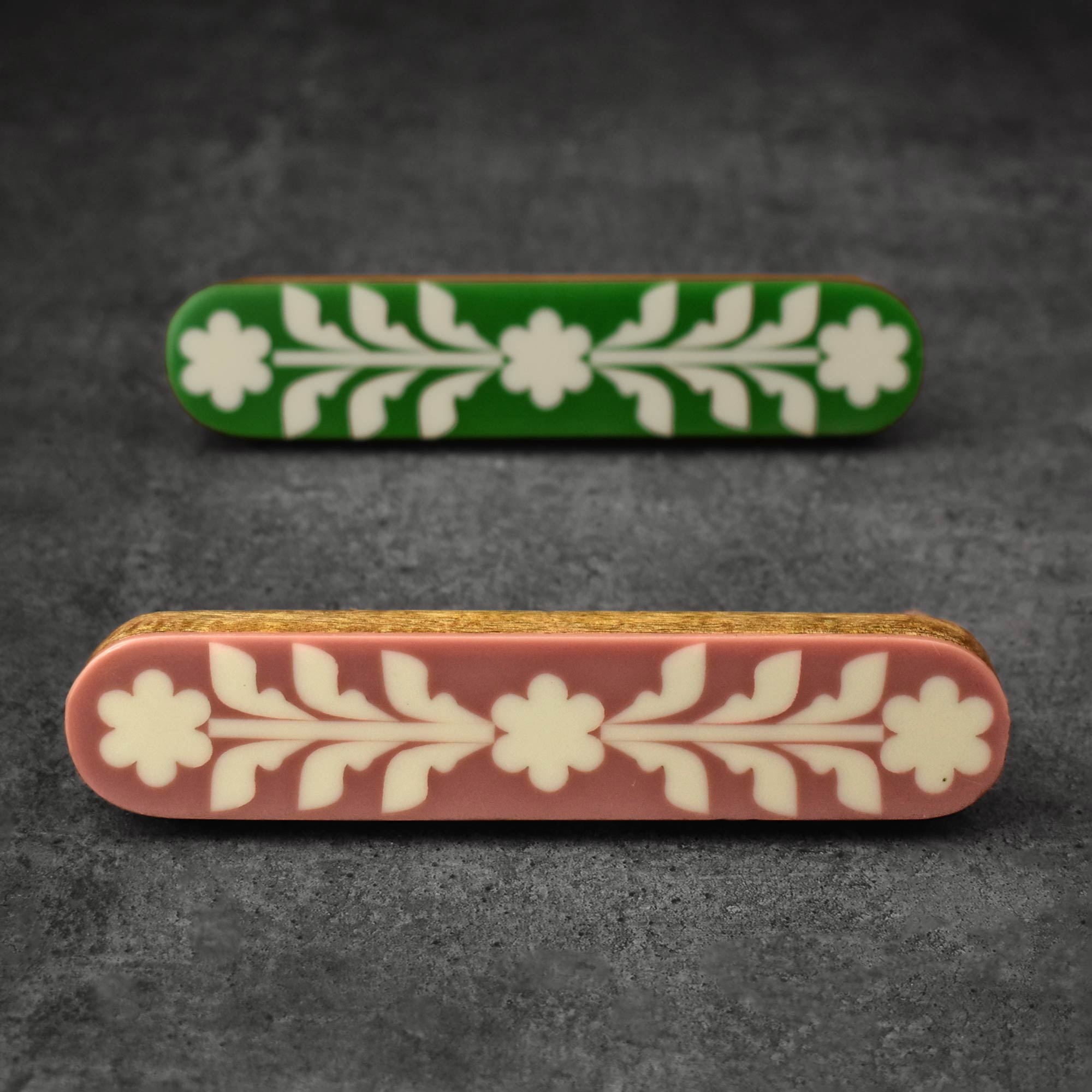 Tarang Floral Resin Inlay Cabinet Cupboard Handle