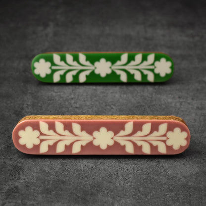 Tarang Floral Resin Inlay Cabinet Cupboard Handle