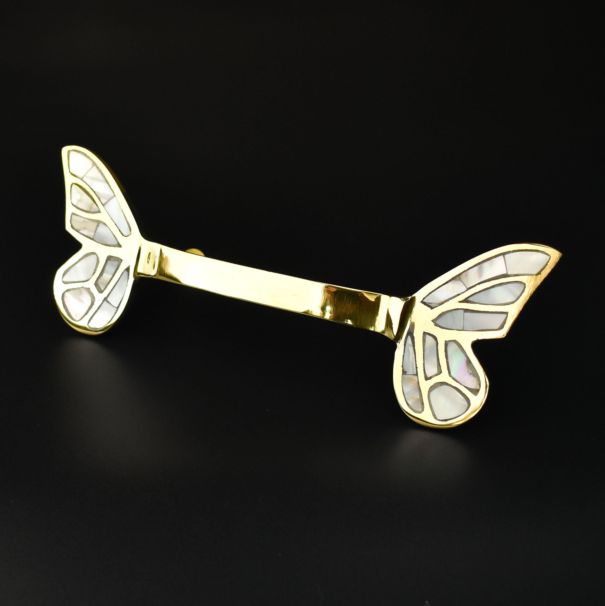 Kokoro Brass Butterfly Cabinet Drawer Wardrobe Handle