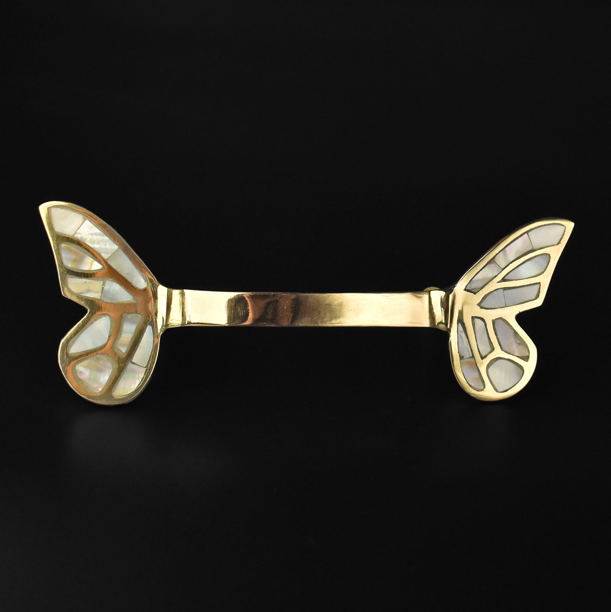 Kokoro Brass Butterfly Cabinet Drawer Wardrobe Handle