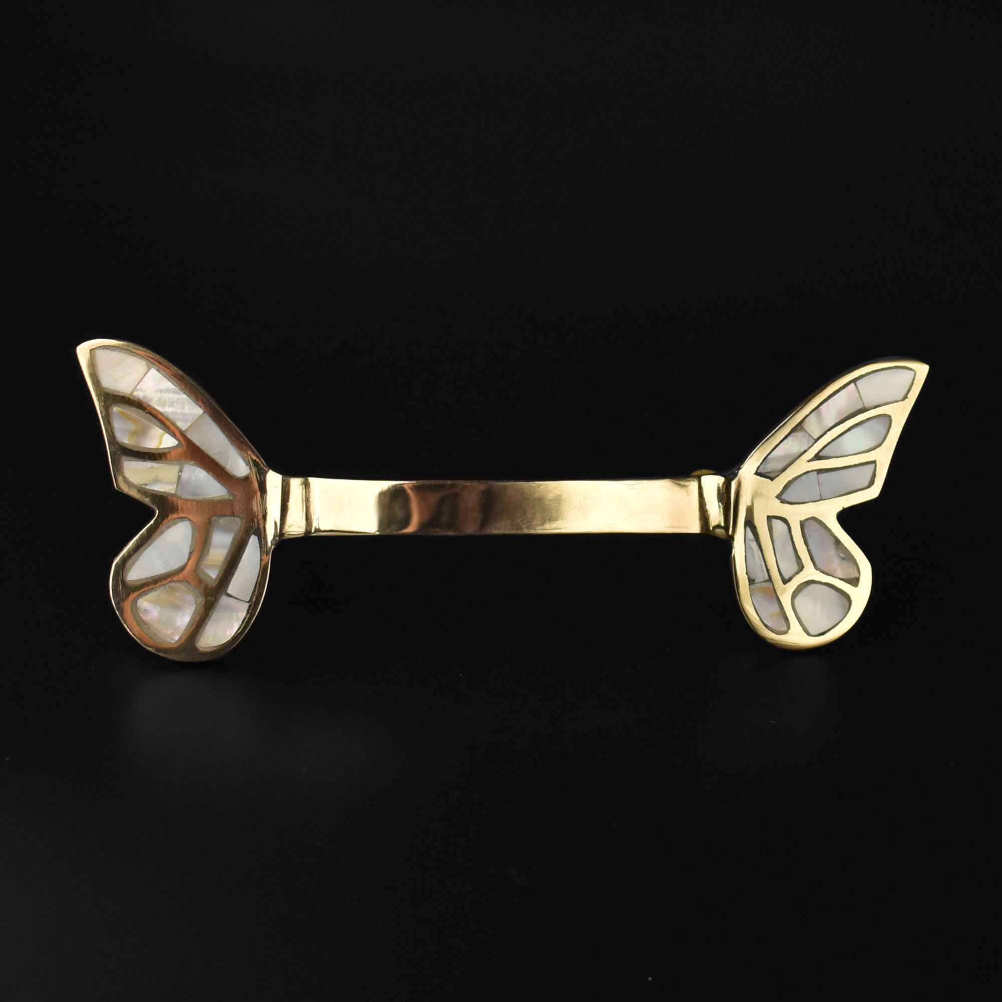 Kokoro Brass Butterfly Cabinet Drawer Wardrobe Handle