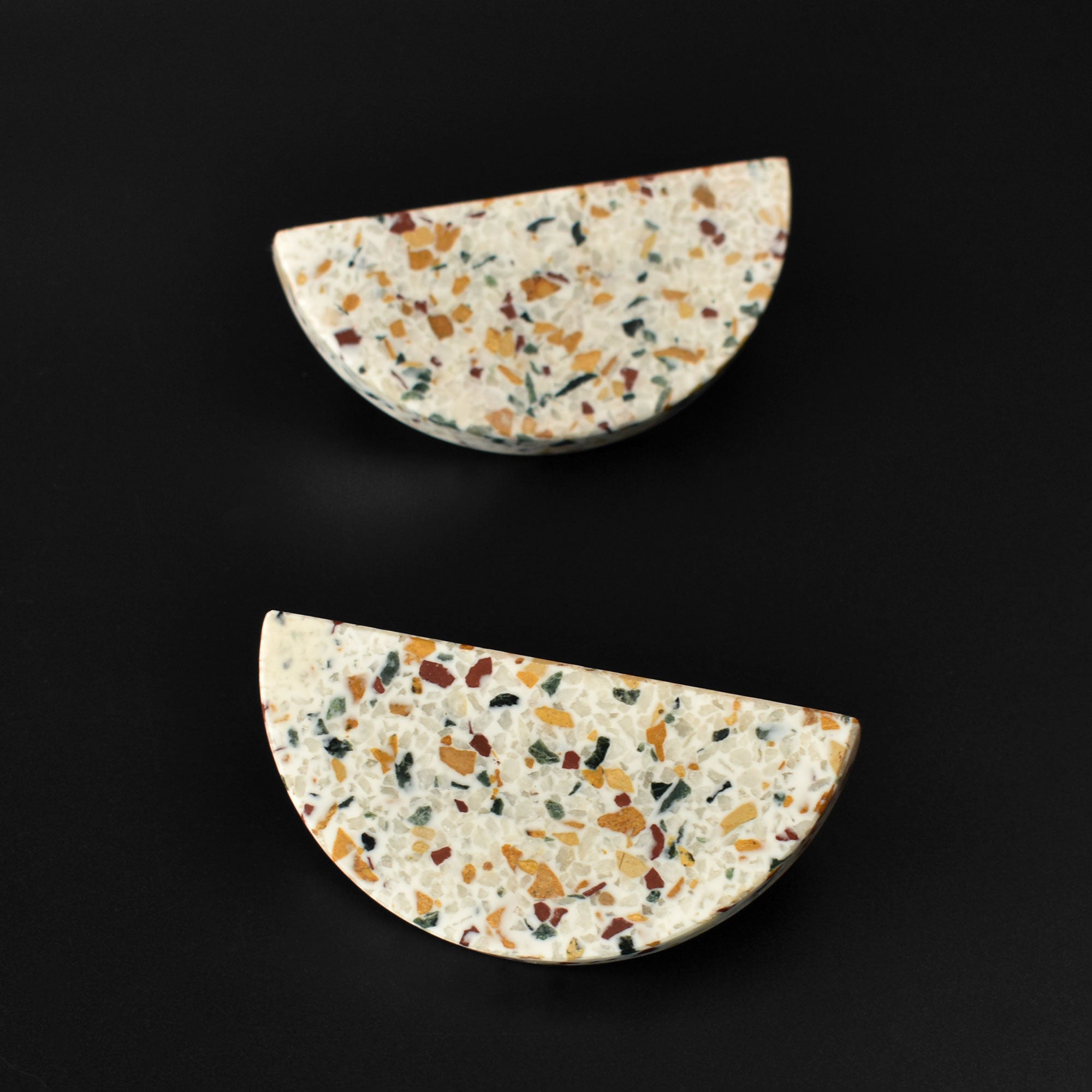 Sero Half Moon Terrazzo Cabinet Drawer Handle