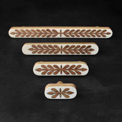 Gulnaar Floral Wood Inlay Cabinet Cupboard Handle