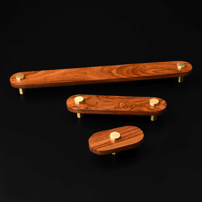 Fairmont Wood Brass Cabinet Drawer Handle