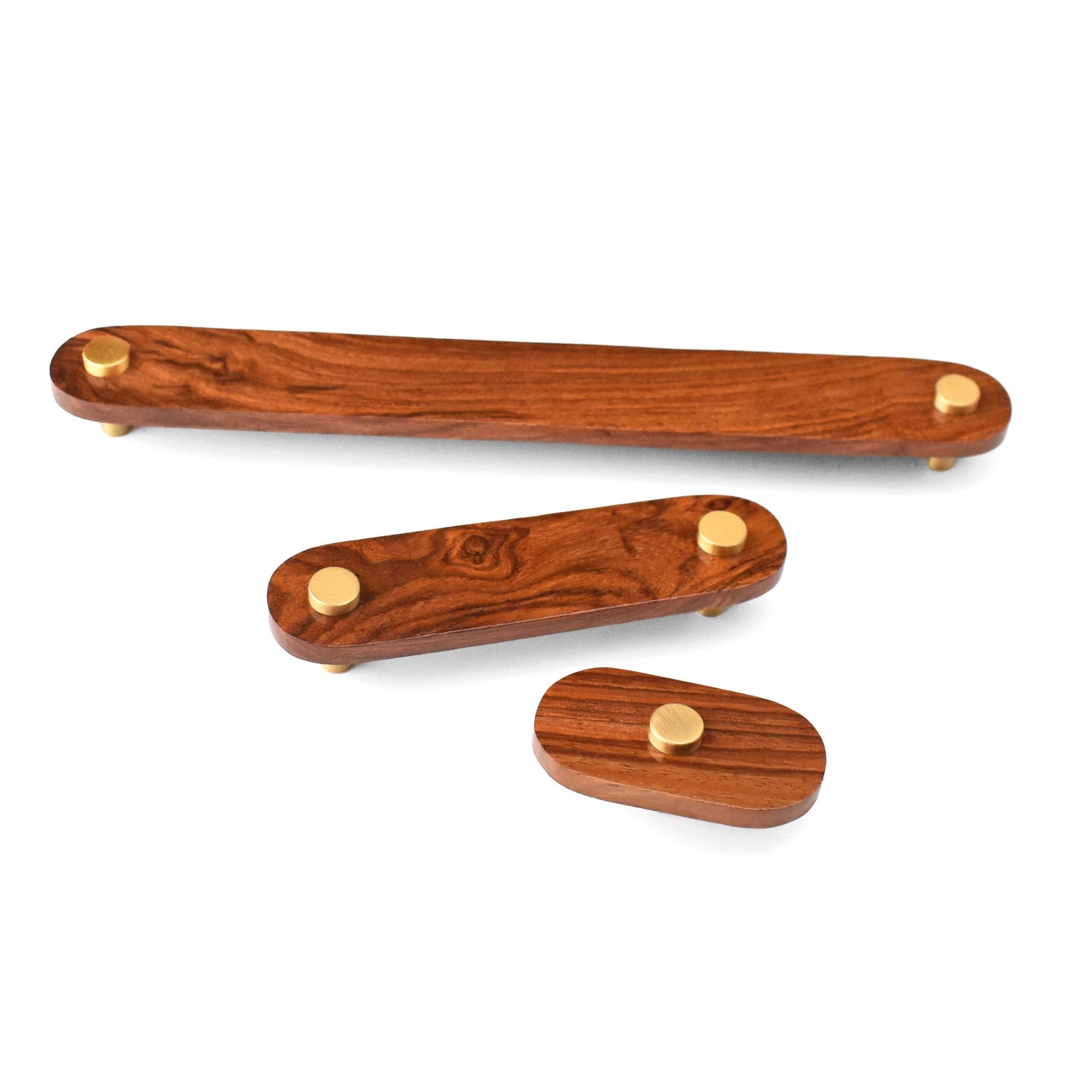 Fairmont Wood Brass Cabinet Drawer Handle