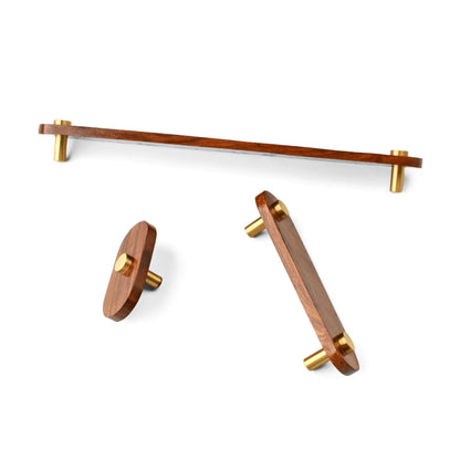 Fairmont Wood Brass Cabinet Drawer Handle