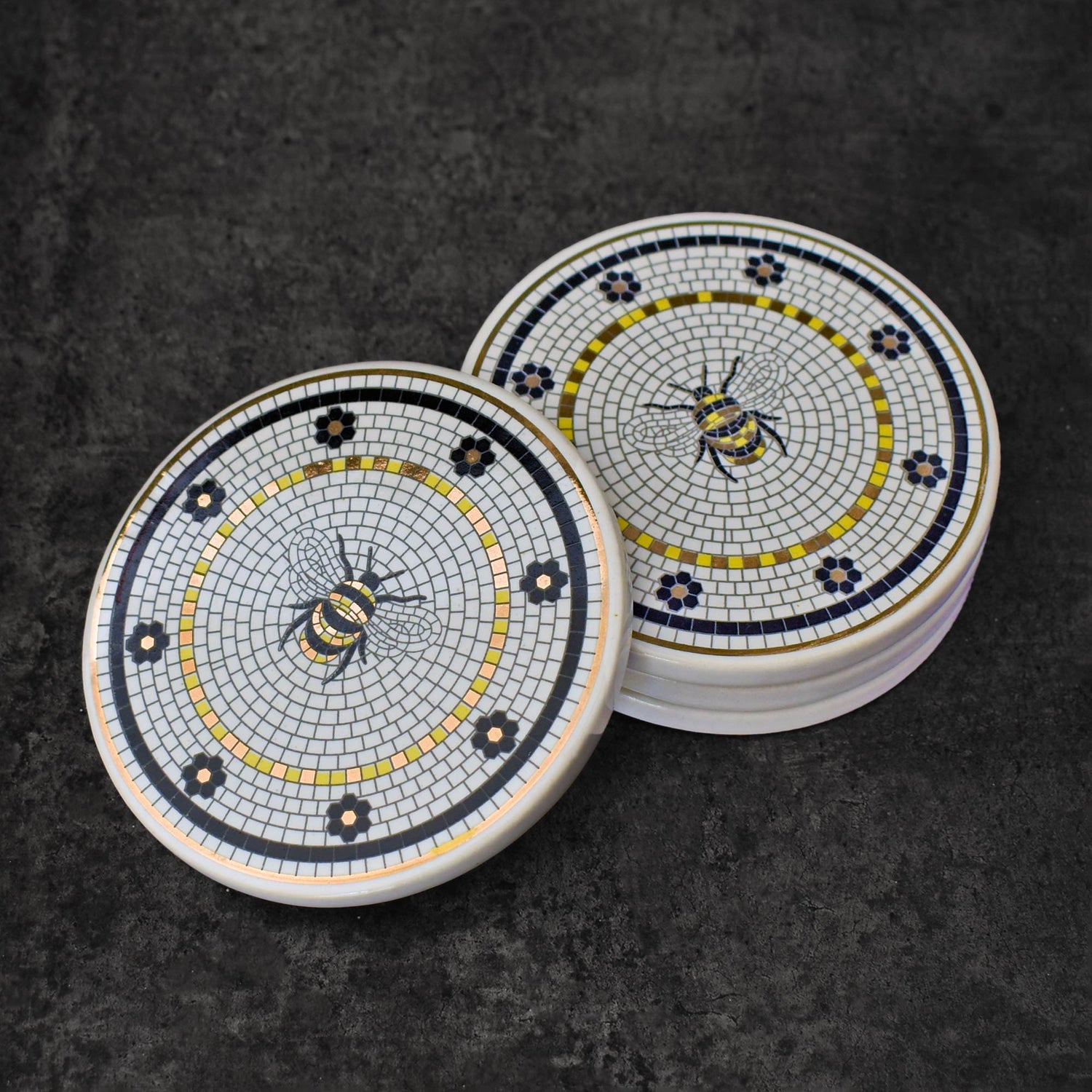 Nectaria Ceramic Bee Coasters Set of 4