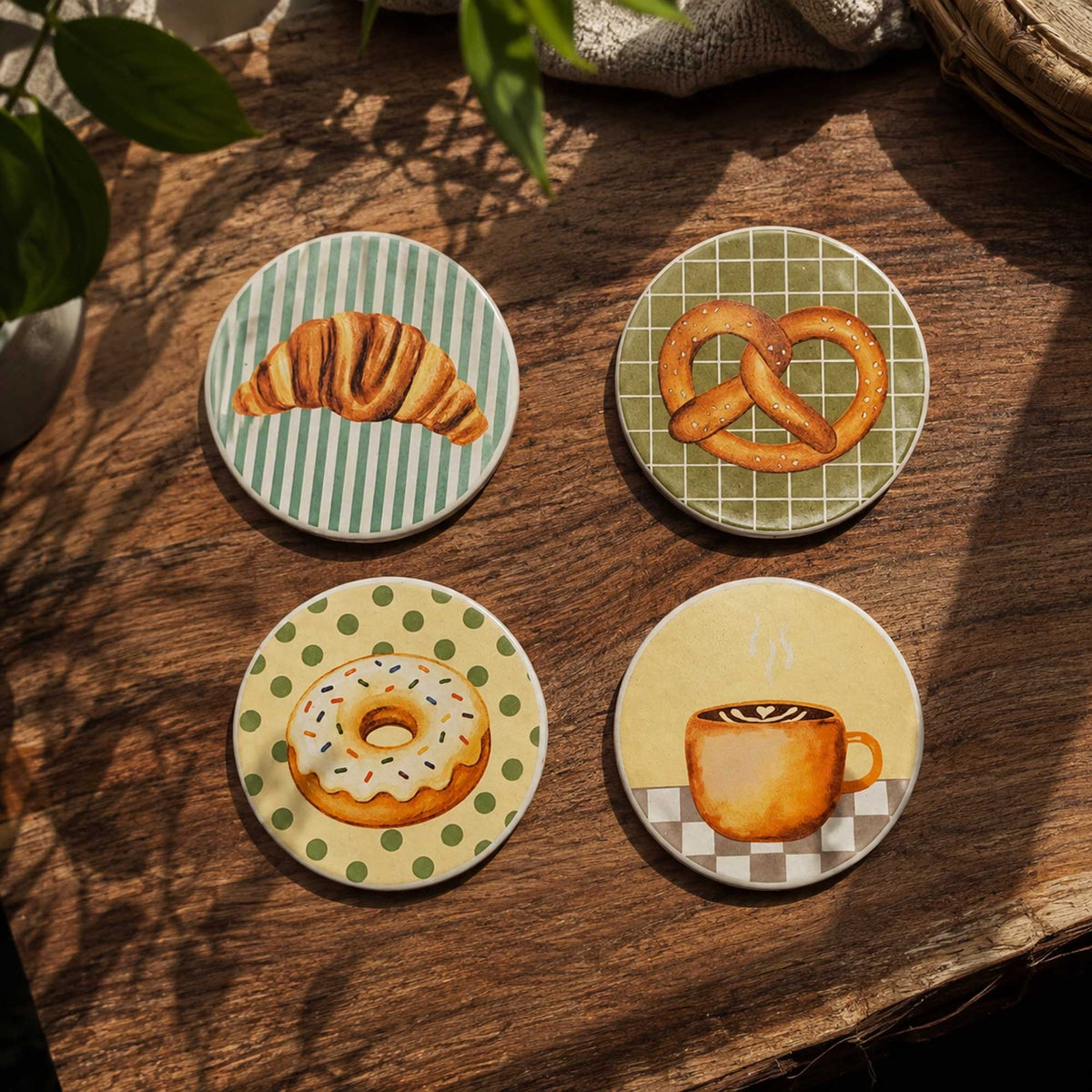 Breakfast Club Ceramic Coffee Coasters