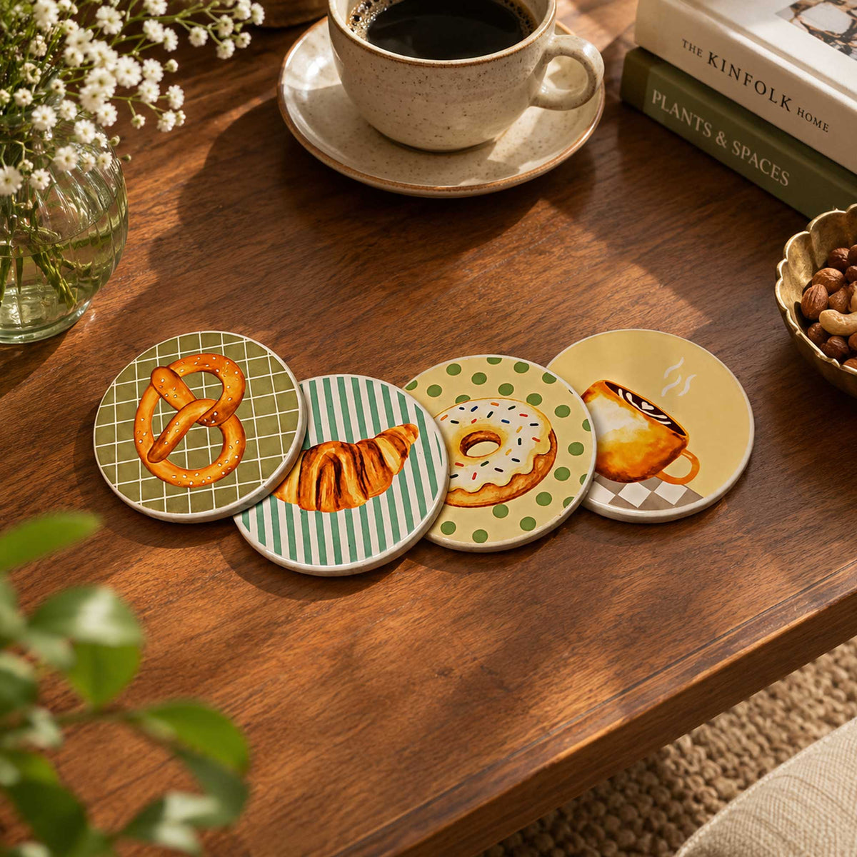 Breakfast Club Ceramic Coffee Coasters