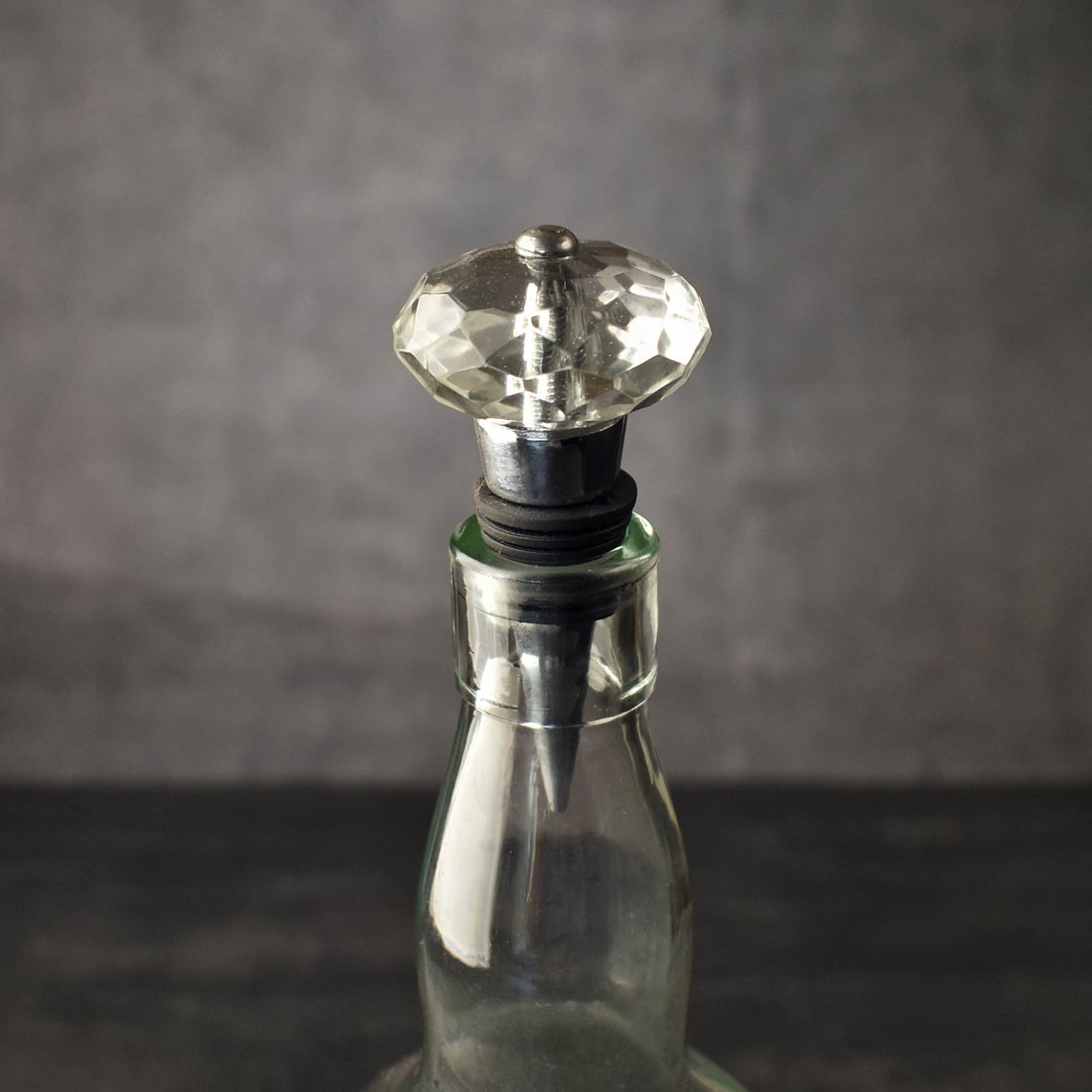 Prosecco Cut Glass Wine Bottle Stopper