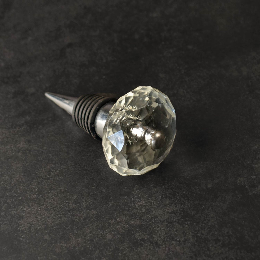 Prosecco Cut Glass Wine Bottle Stopper