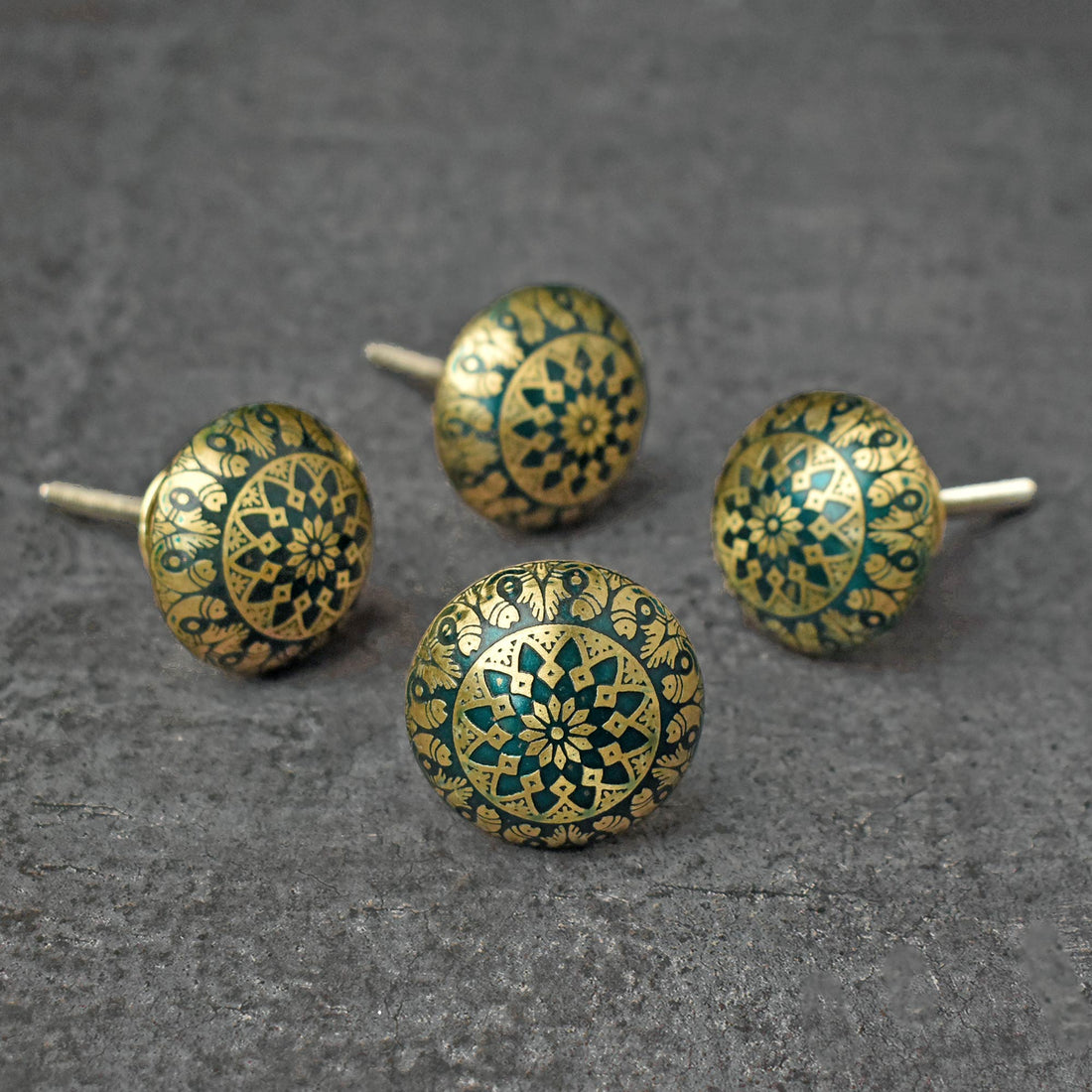 Tangier Etched Brass Dresser Drawer Knob