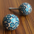 blue button cabinet knob