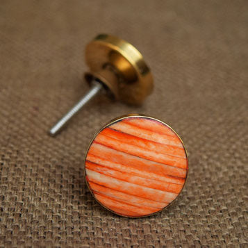 orange bone brass knob