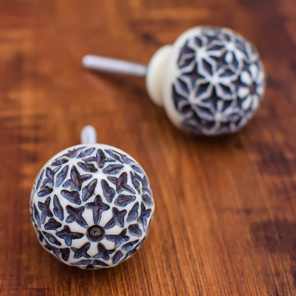 Kavya Etched Resin Ball Cabinet Dresser Knob