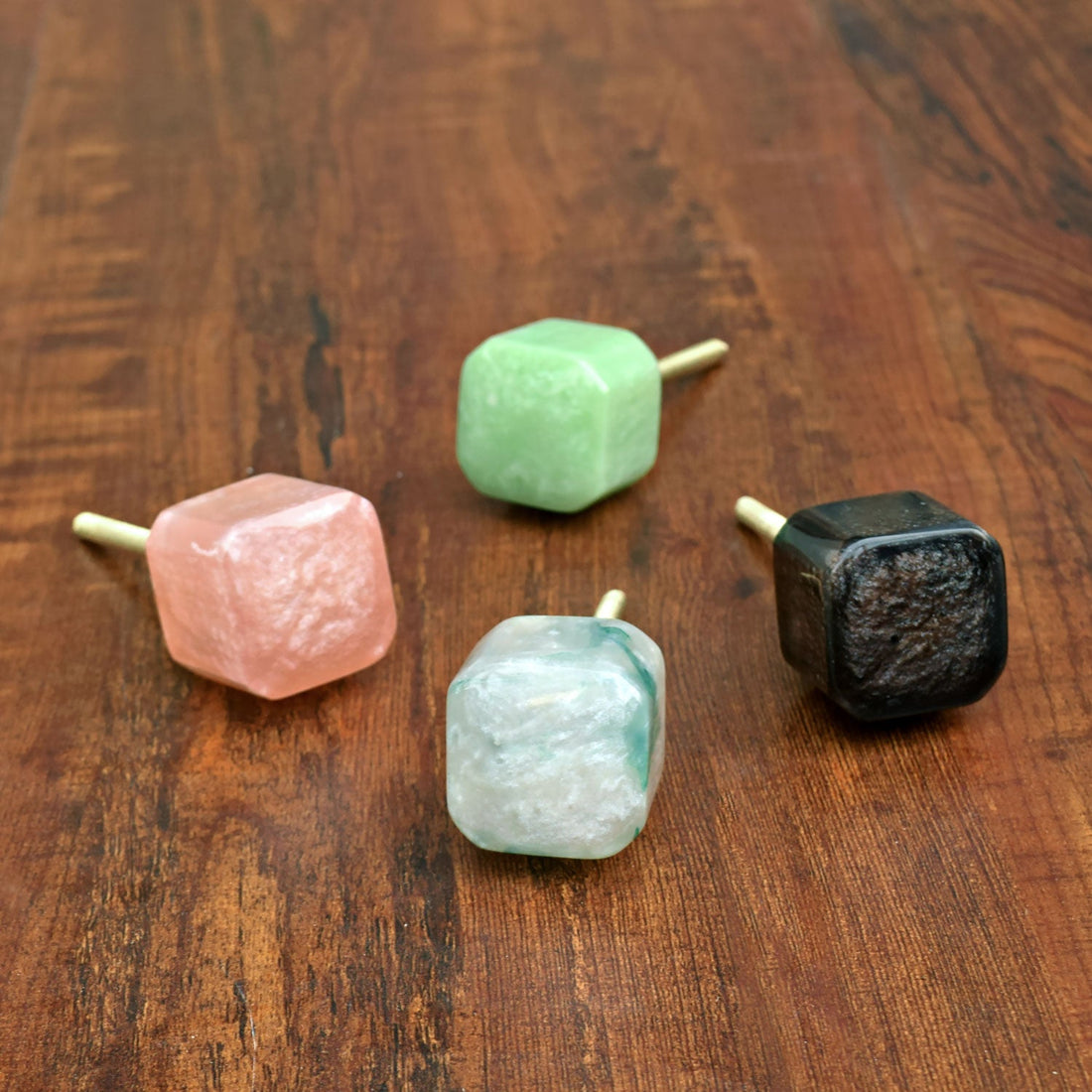 multi colour square knobs