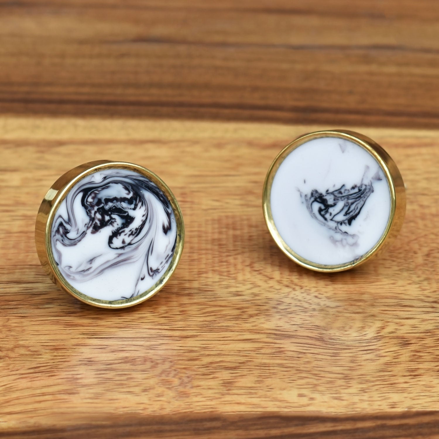 Loreto Smoky Resin Brass Cabinet Dresser Drawer Knob