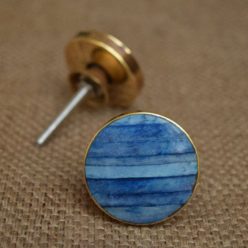 Pacific Blue Bone Inlay Cabinet Dresser Knob