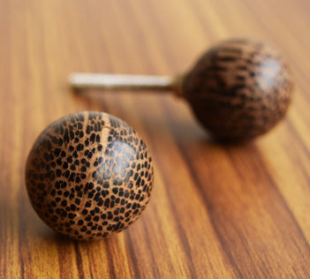 Cheetah Wood Kitchen Cabinet Knob