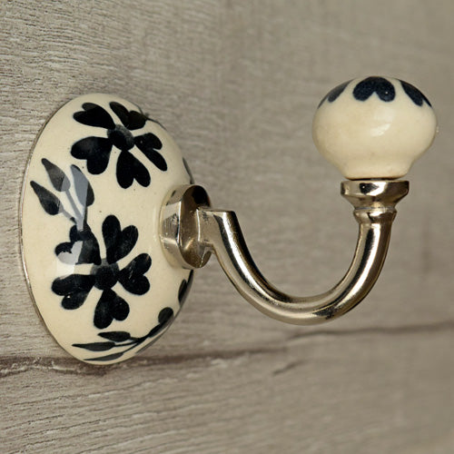 Edgware Ceramic Coat Wall Hook and Keys Hanger