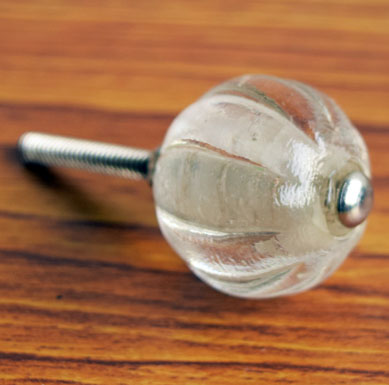 Episkey Melon Glass Cabinet Door Knob and Pull