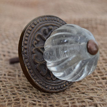 Cervino Hazy Melon Glass Cabinet Door Knob and Pull