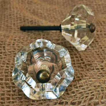 Merneith Diamond Glass Cabinet Door Knob and Pull