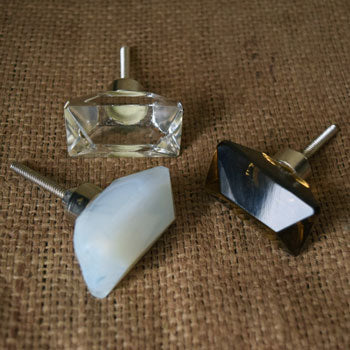 Pepi Pyramid Glass Cabinet and Cupboard Door Knob