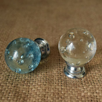 Khufu Bubble Glass Kitchen Cabinet Door Knob