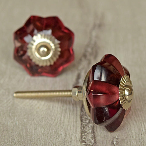 Nitocris Red Melon Glass Cabinet and Cupboard Door Knob