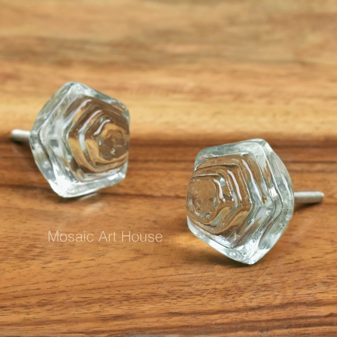 Andromeda Clear Glass Cabinet Knob and Pull