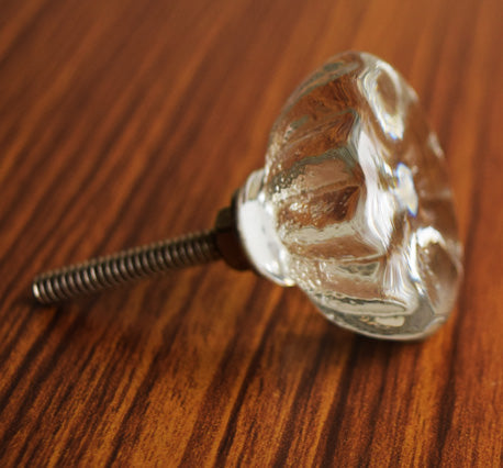 Miriam Wedged Glass Cabinet Door Knob and Pull