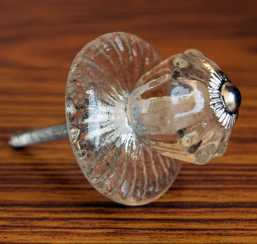 Cosmo Clear Glass Cabinet Door Knob and Pull