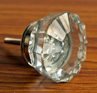 Pancham Crystal Glass Cabinet Door Knob and Pull