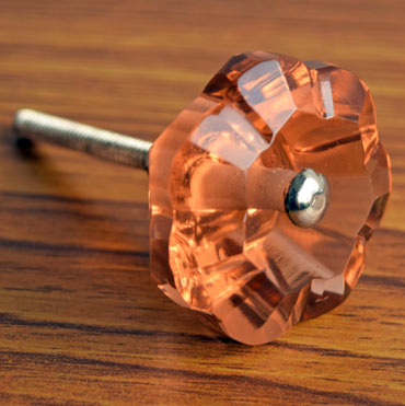 Incendio Diamond Glass Cabinet Door Knob and Pull